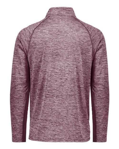 Holloway 222574 Electrify CoolCore Quarter-Zip Pullover - Maroon Heather - HIT a Double