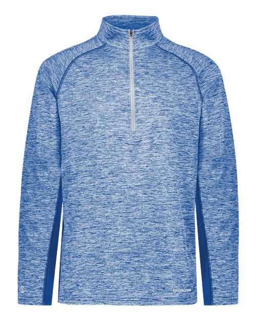 Holloway 222574 Electrify CoolCore Quarter-Zip Pullover - Royal Heather - HIT a Double