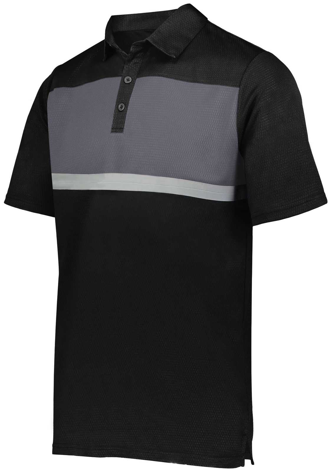 Holloway 222576 Prism Bold Polo - Black Carbon - HIT a Double