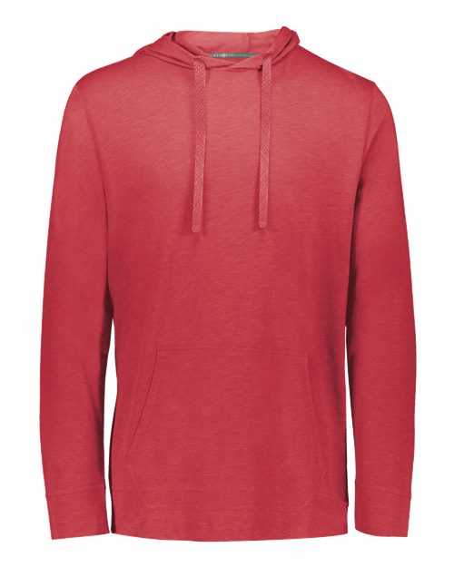 Holloway 222577 Repreve Eco Hooded Sweatshirt - Scarlet Heather - HIT a Double