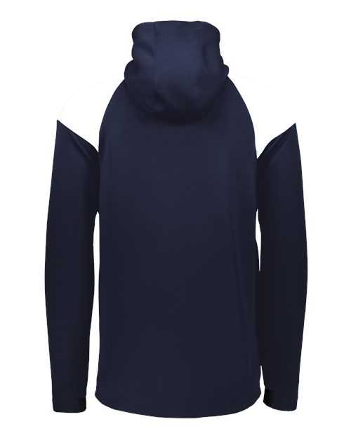 Holloway 222584 Limitless Quarter-Zip Hooded Pullover - Navy White - HIT a Double