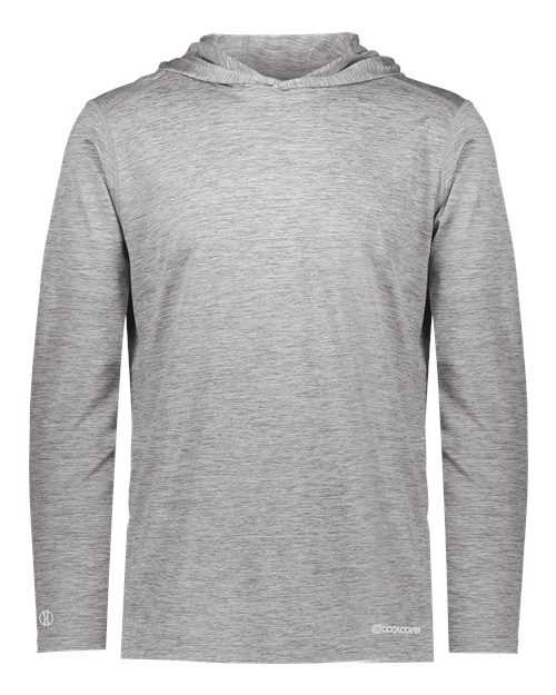 Holloway 222589 Electrify CoolCore Hooded Pullover - Athletic Gray Heather - HIT a Double