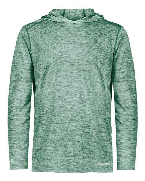 Holloway 222589 Electrify CoolCore Hooded Pullover - Dark Green Heather - HIT a Double