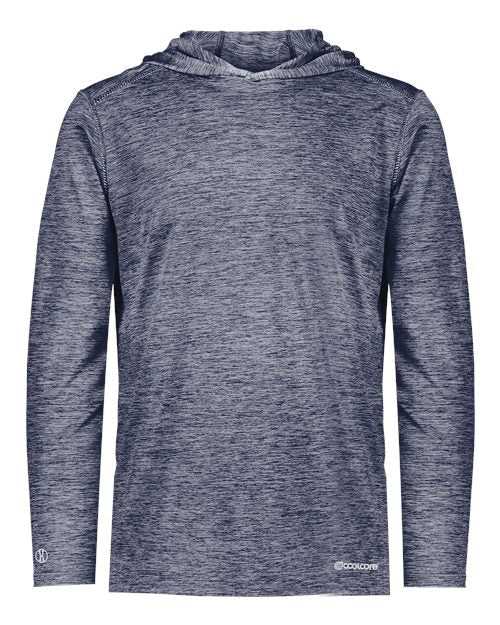Holloway 222589 Electrify CoolCore Hooded Pullover - Navy Heather - HIT a Double