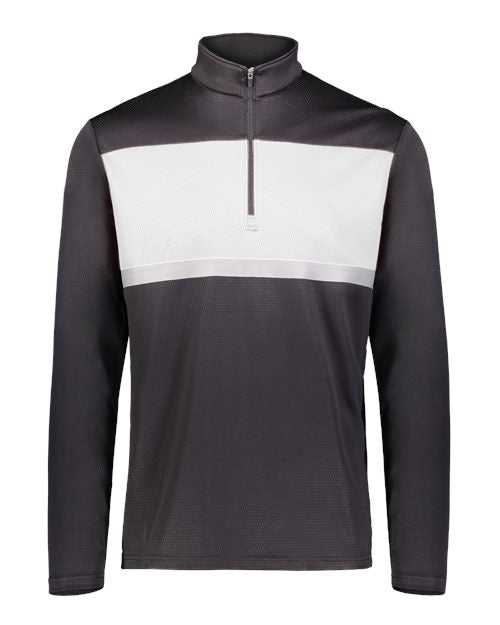 Holloway 222591 Prism Bold Quarter-Zip Pullover - Black White - HIT a Double