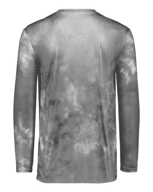 Holloway 222597 Cotton-Touch Cloud Long Sleeve T-Shirt - Silver Cloud Print - HIT a Double