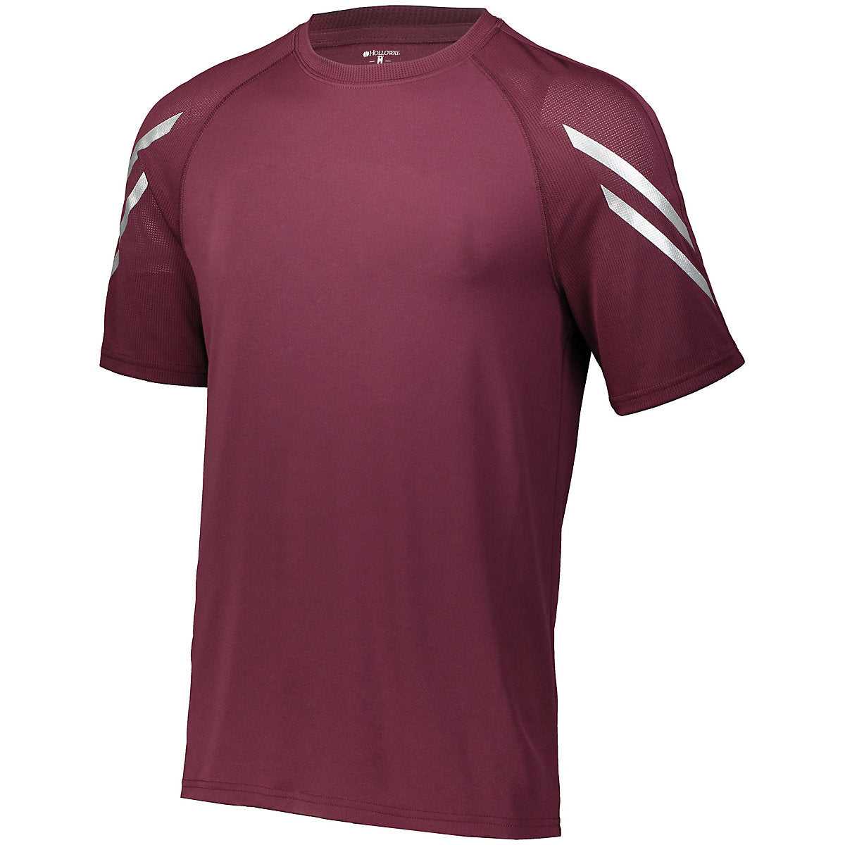Holloway 222606 Youth Flux Shirt Short Sleeve - Maroon - HIT a Double