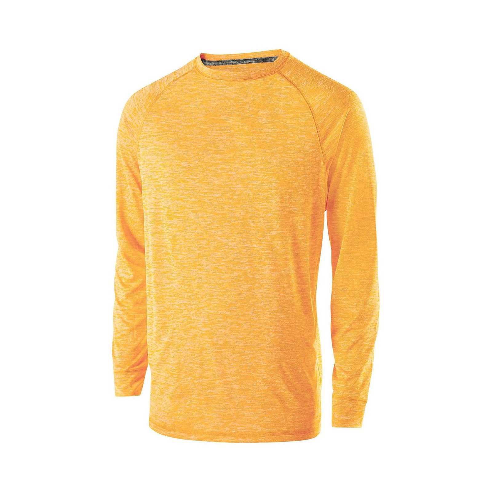Holloway 222624 Youth Electrify 2.0 Shirt Long Sleeve - Light Gold - HIT a Double