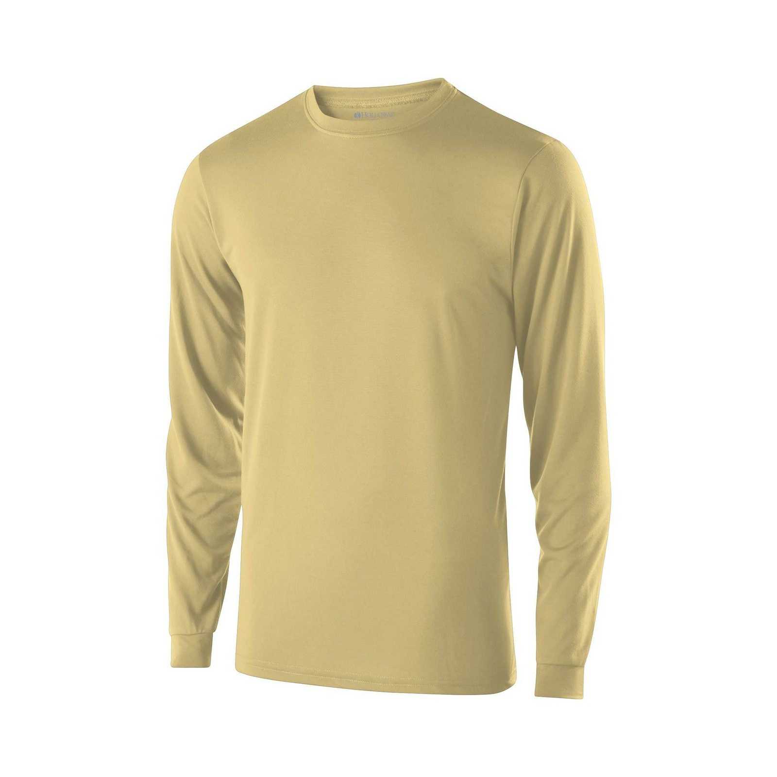 Holloway 222625 Youth Gauge Shirt Long Sleeve - Vegas Gold - HIT a Double
