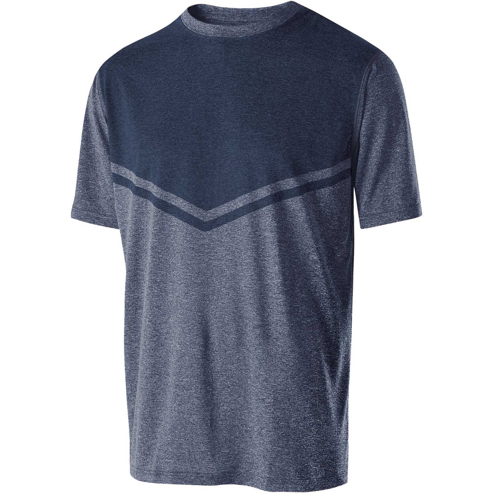 Holloway 222637 Youth Seismic Shirt - Navy Heather - HIT a Double
