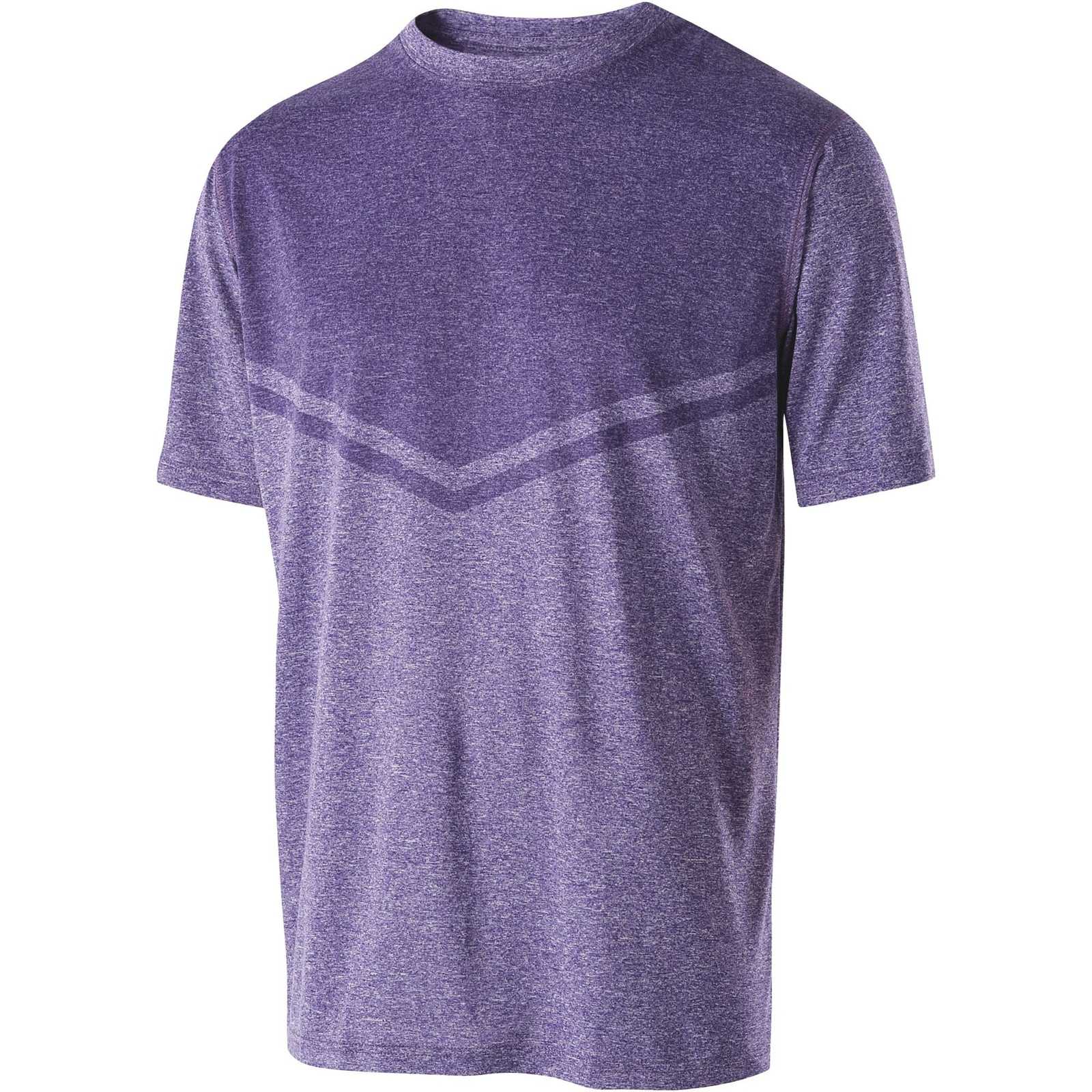 Holloway 222637 Youth Seismic Shirt - Purple Heather - HIT a Double