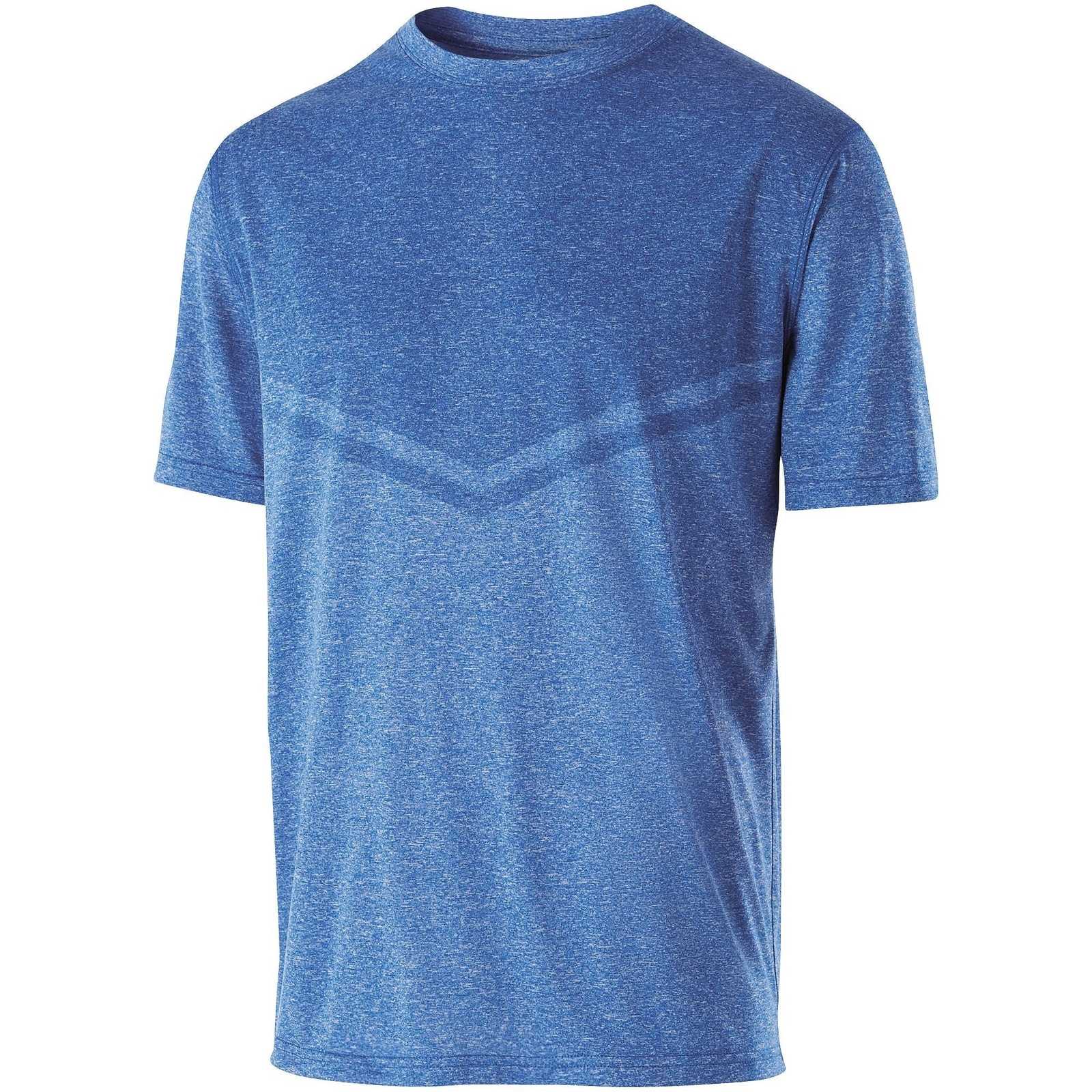 Holloway 222637 Youth Seismic Shirt - Royal Heather - HIT a Double