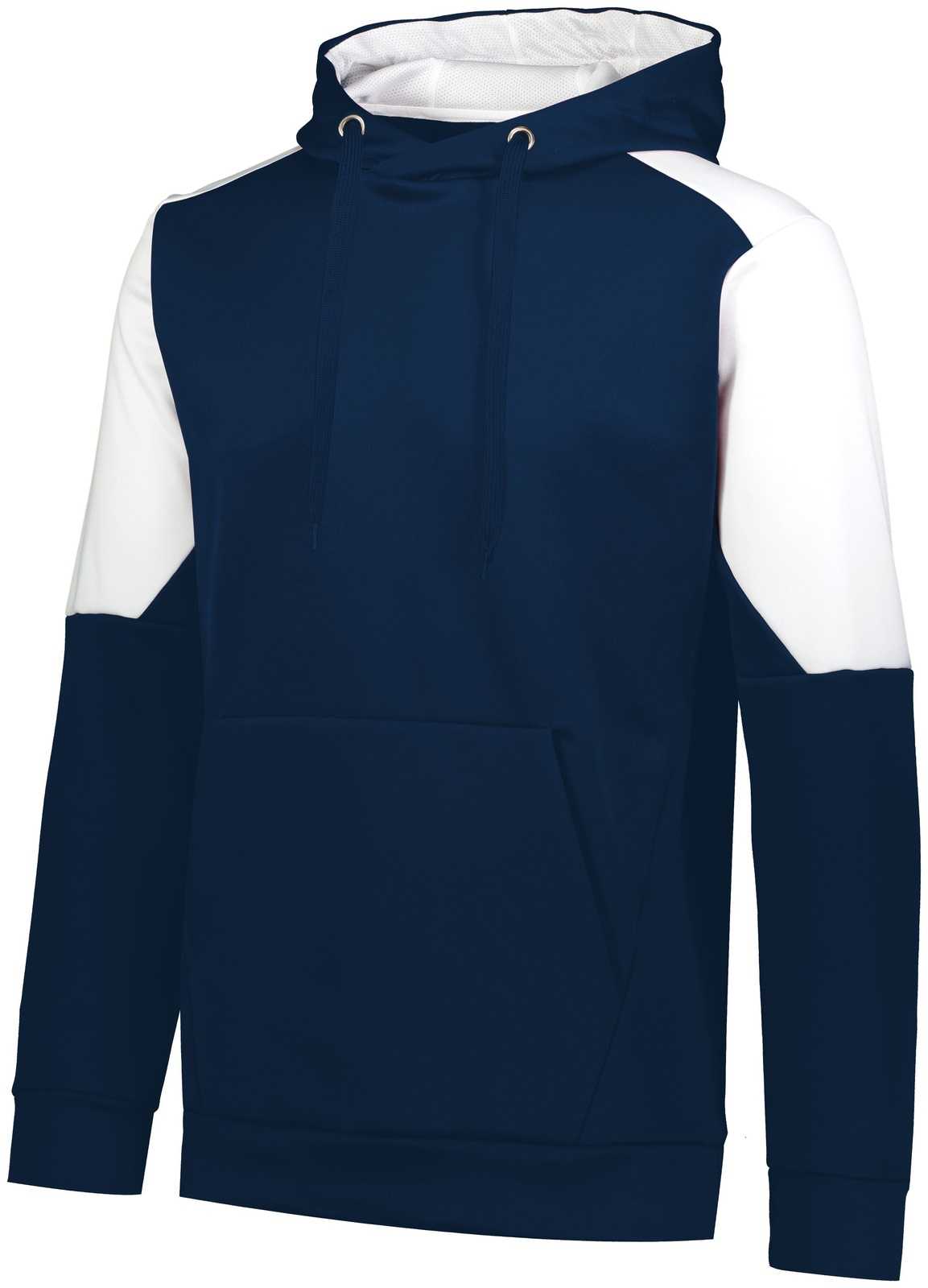 Holloway 222640 Youth Blue Chip Hoodie - Navy White - HIT a Double