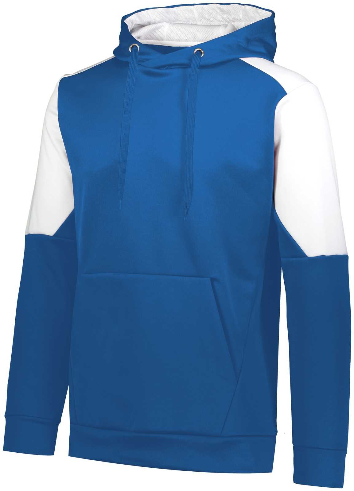 Holloway 222640 Youth Blue Chip Hoodie - Royal White - HIT a Double