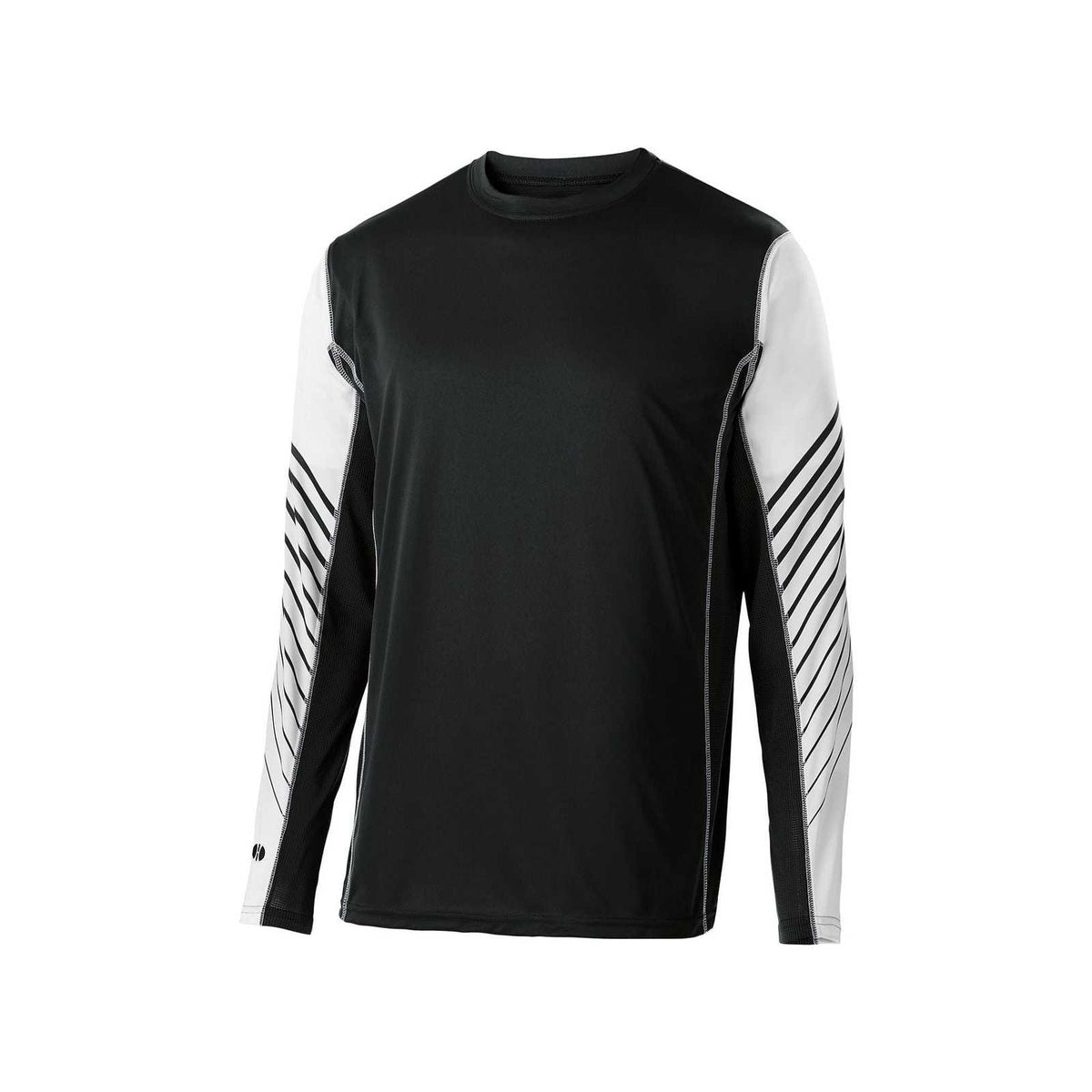 Holloway 222641 Youth Arc Shirt Long Sleeve - Black White - HIT a Double