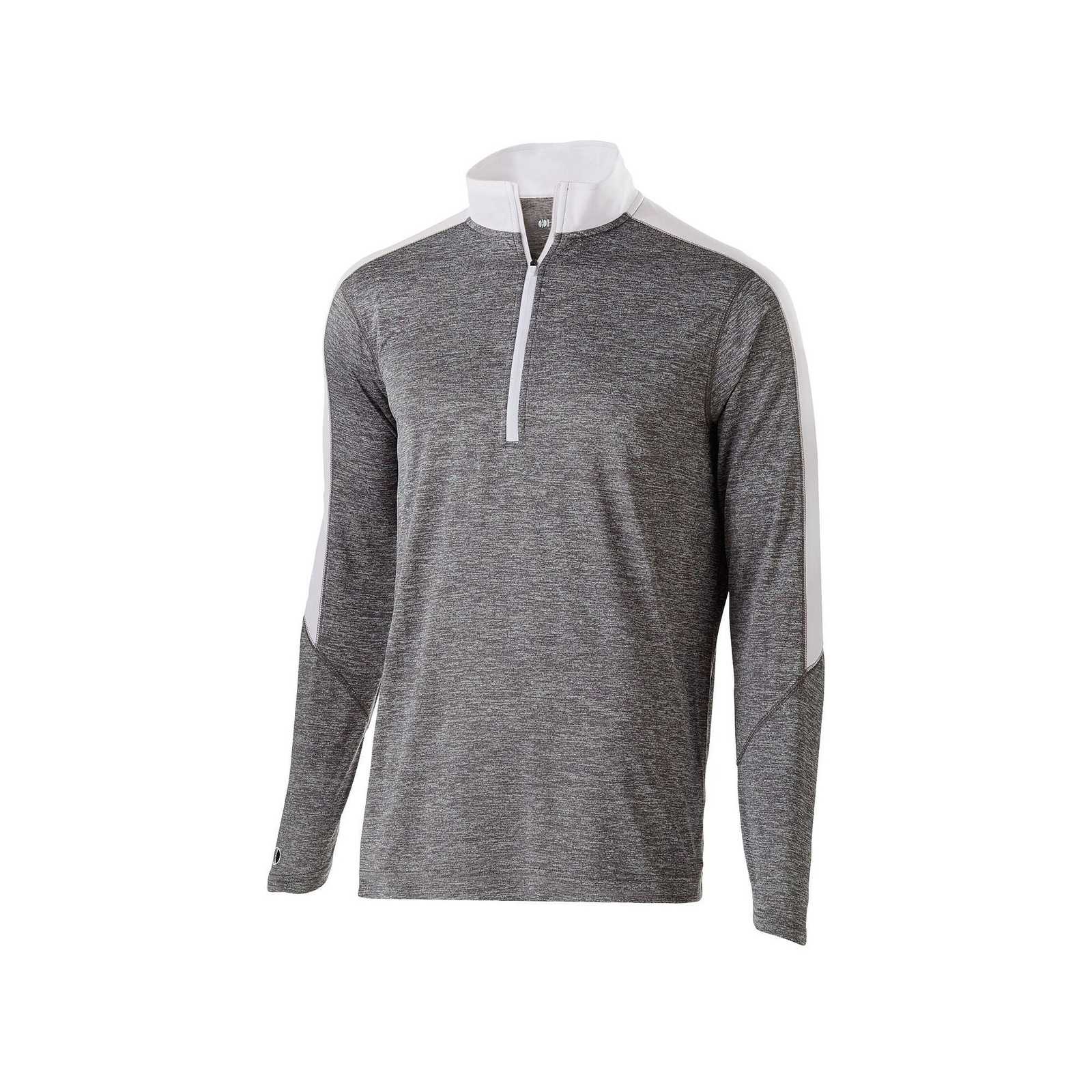 Holloway 222642 Youth Electrify 1/2 Zip Pullover - Graphite Heather White - HIT a Double