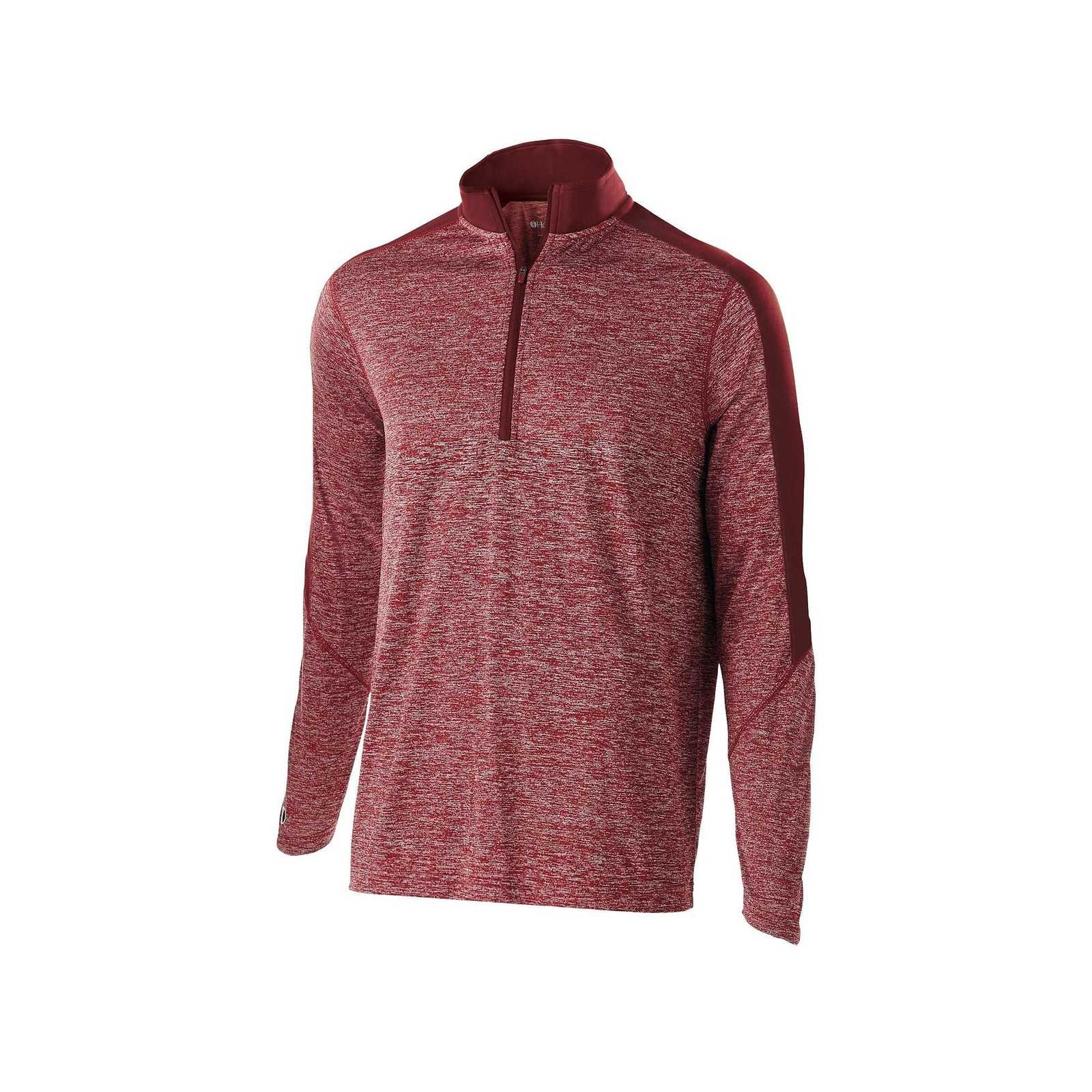 Holloway 222642 Youth Electrify 1/2 Zip Pullover - Cardinal Heather Cardinal - HIT a Double