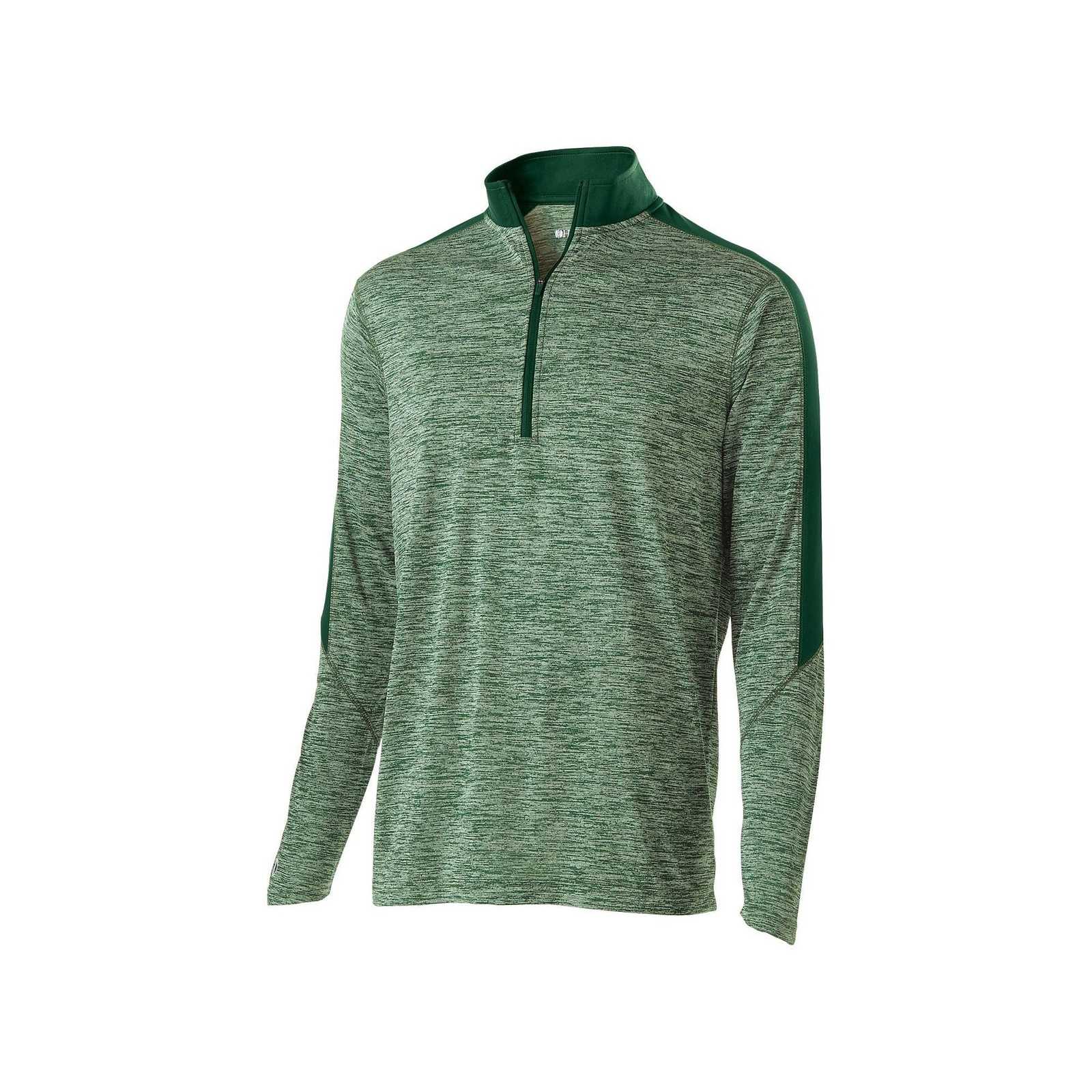 Holloway 222642 Youth Electrify 1/2 Zip Pullover - Forest Heather Forest - HIT a Double