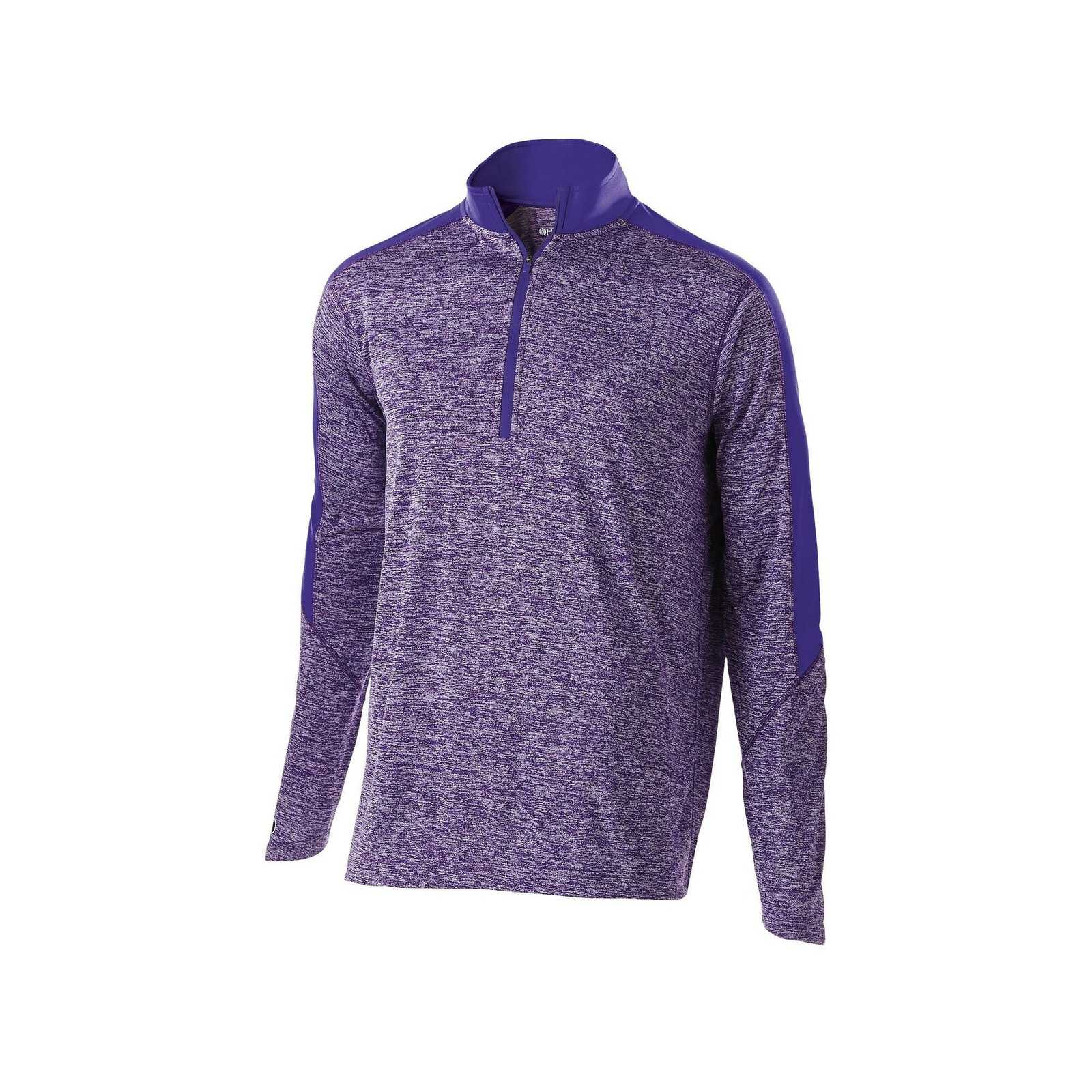Holloway 222642 Youth Electrify 1/2 Zip Pullover - Purple Heather Purple - HIT a Double