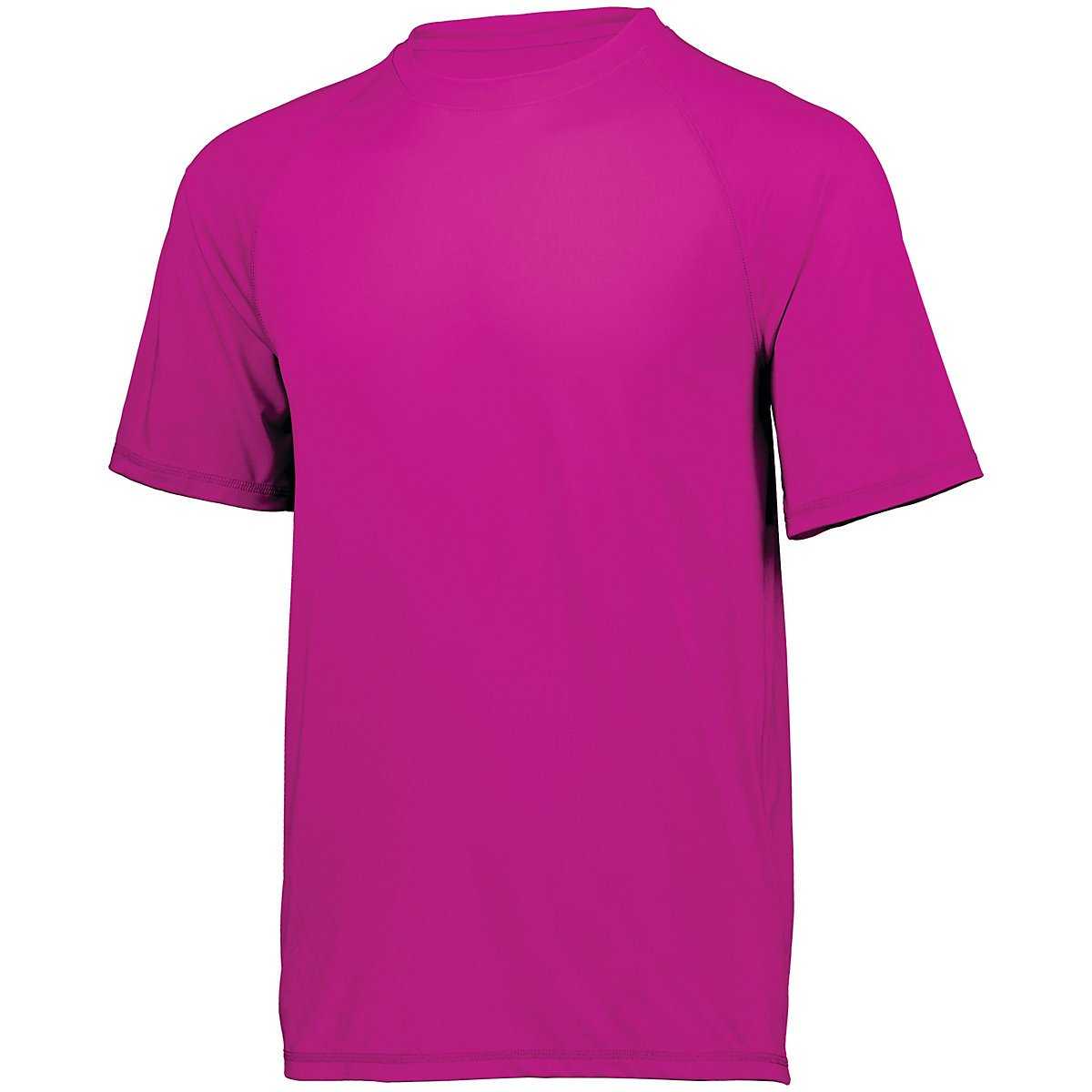 Holloway 222651 Youth Swift Wicking Shirt - Power Pink - HIT a Double