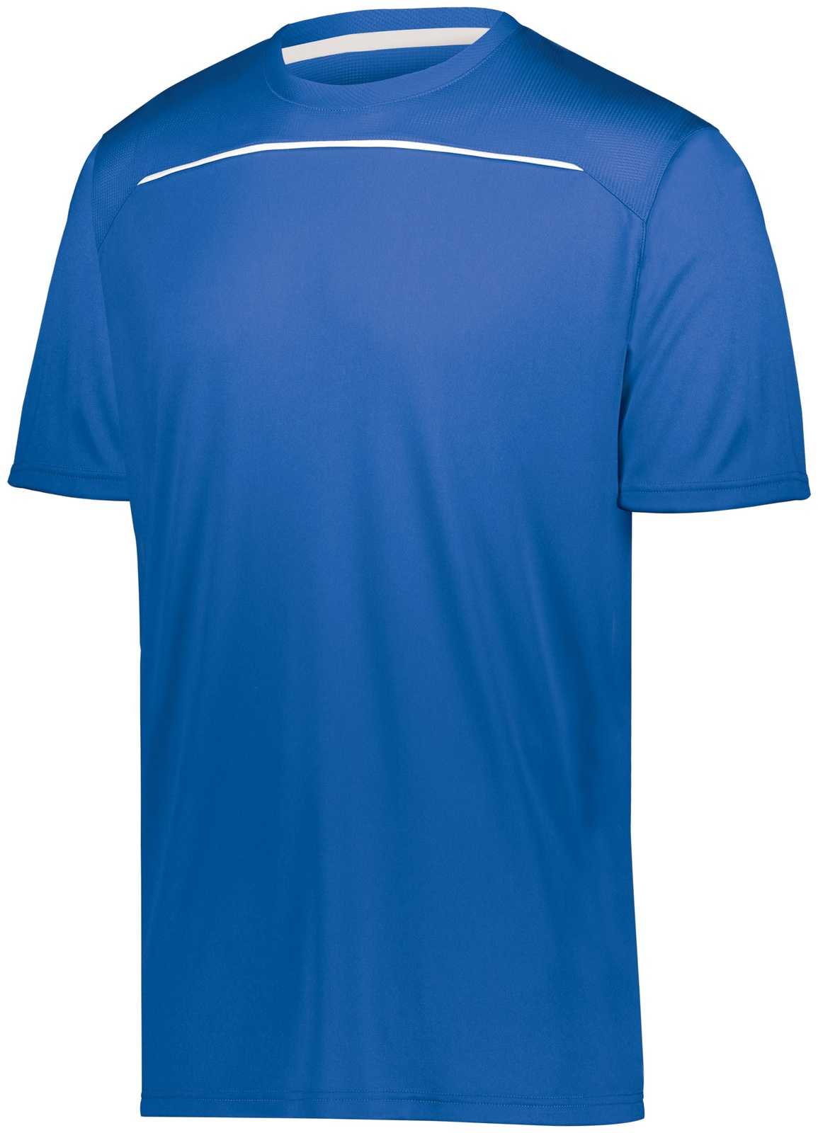 Holloway 222660 Youth Defer Wicking Shirt - Royal White - HIT a Double
