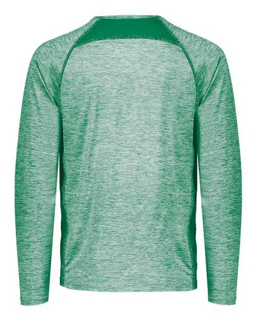 Holloway 222670 Youth Electrify CoolCore Long Sleeve T-Shirt - Kelly Heather - HIT a Double