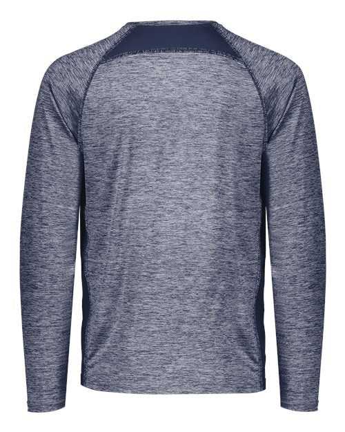 Holloway 222670 Youth Electrify CoolCore Long Sleeve T-Shirt - Navy Heather - HIT a Double