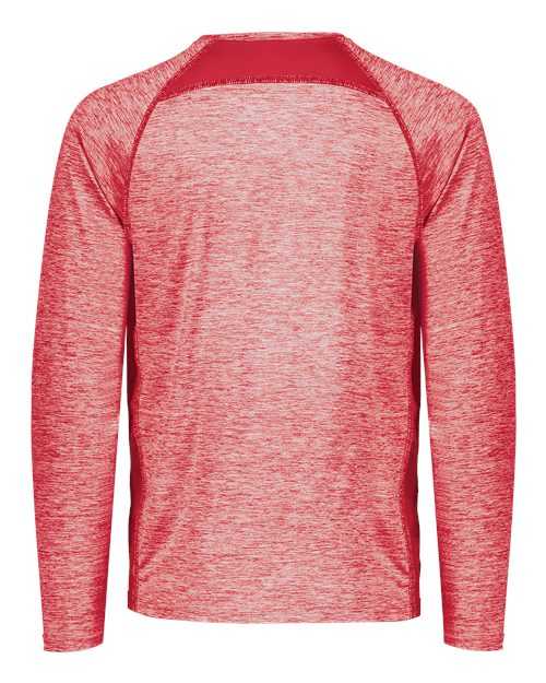 Holloway 222670 Youth Electrify CoolCore Long Sleeve T-Shirt - Scarlet Heather - HIT a Double