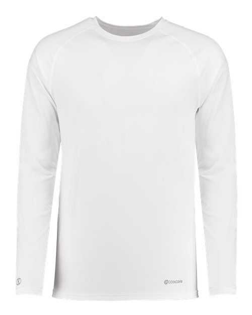 Holloway 222670 Youth Electrify CoolCore Long Sleeve T-Shirt - White - HIT a Double