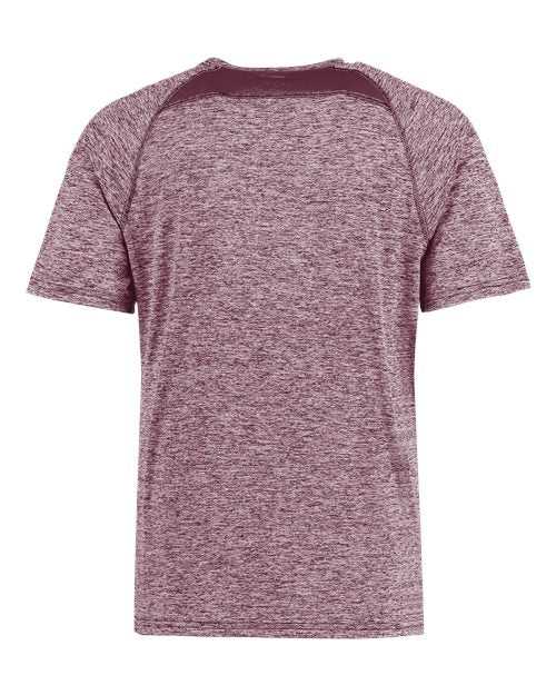 Holloway 222671 Youth Electrify CoolCore T-Shirt - Maroon Heather - HIT a Double