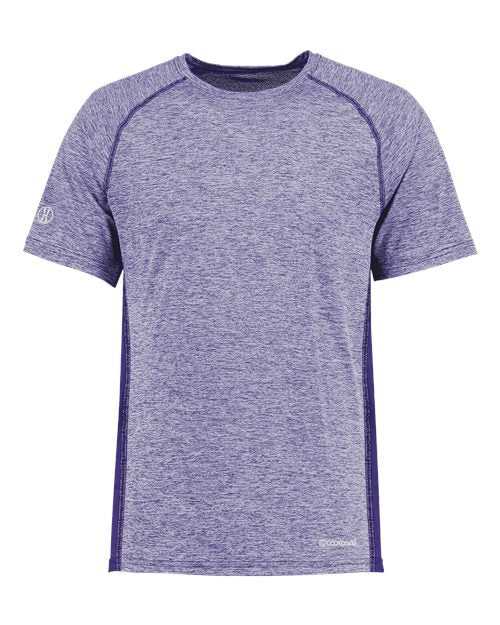 Holloway 222671 Youth Electrify CoolCore T-Shirt - Purple Heather - HIT a Double