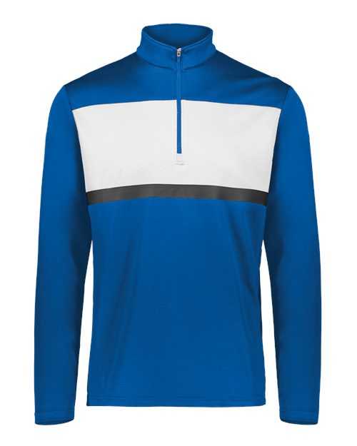 Holloway 222691 Youth Prism Bold Quarter-Zip Pullover - Royal White - HIT a Double
