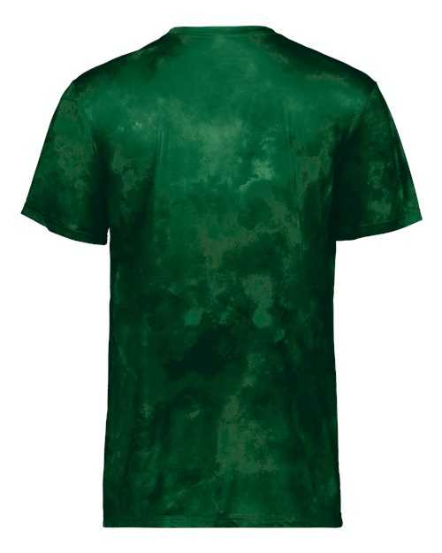Holloway 222696 Youth Cotton-Touch Cloud T-Shirt - Dark Green Cloud Print - HIT a Double