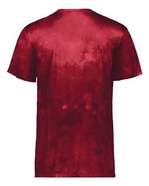 Holloway 222696 Youth Cotton-Touch Cloud T-Shirt - Scarlet Cloud Print - HIT a Double