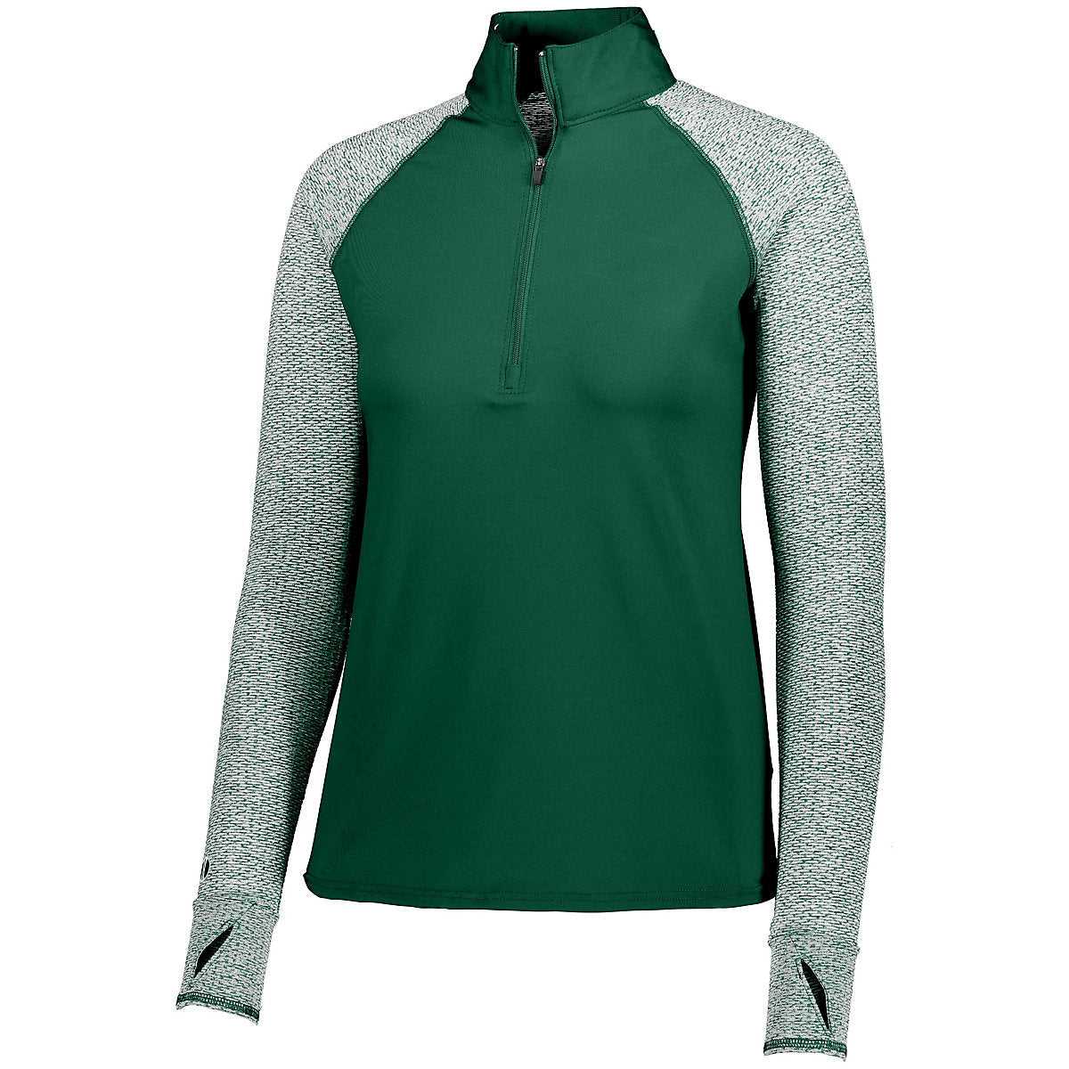 Holloway 222705 Ladies Axis 1/2 Zip Pullover - Forest Forest Heather - HIT a Double