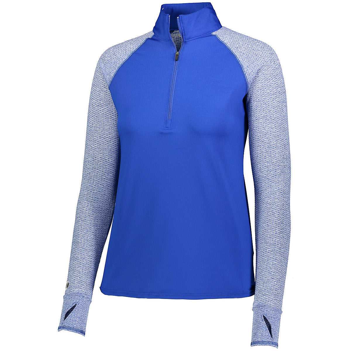Holloway 222705 Ladies Axis 1/2 Zip Pullover - Royal Royal Heather - HIT a Double