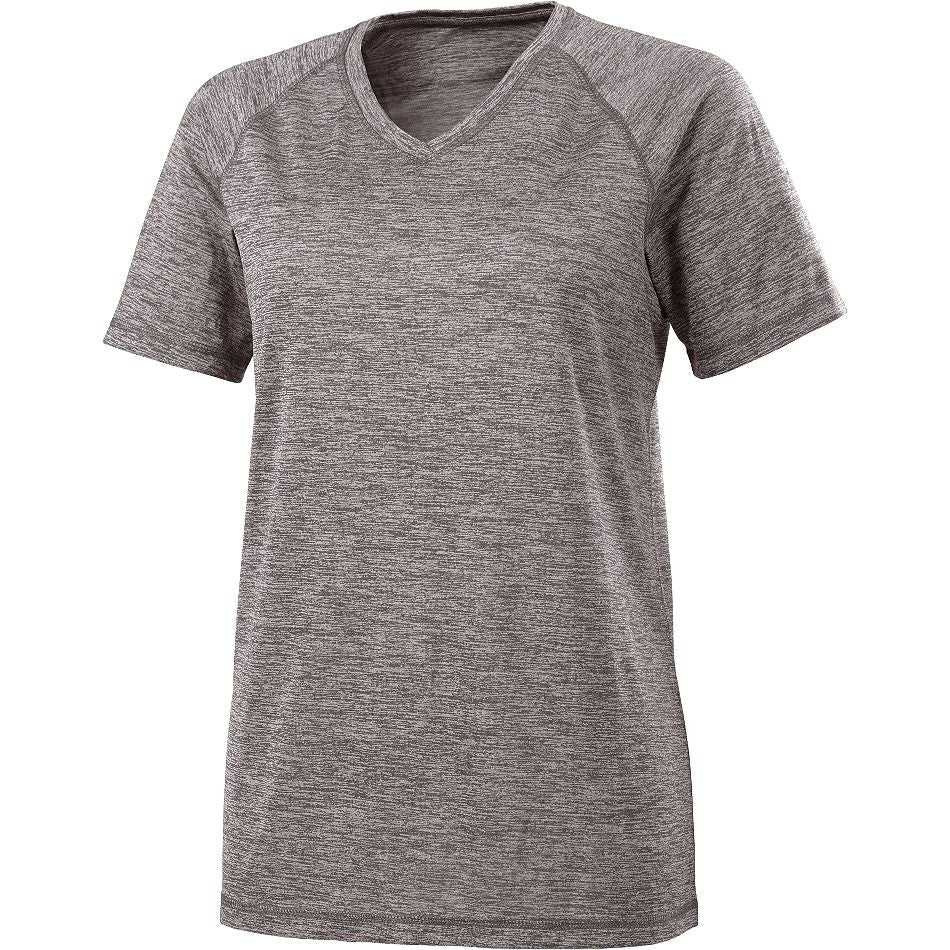 Holloway 222718 Ladies&#39; Electrify 2.0 V-Neck S/S - Graphite Heather - HIT a Double