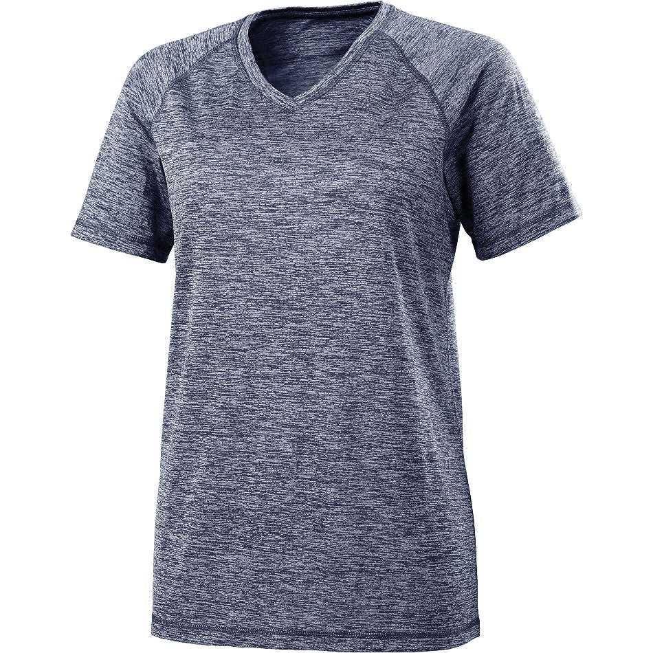 Holloway 222718 Ladies&#39; Electrify 2.0 V-Neck S/S - Navy Heather - HIT a Double