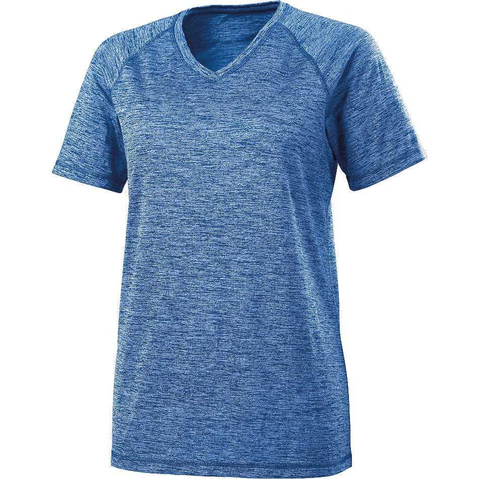 Holloway 222718 Ladies&#39; Electrify 2.0 V-Neck S/S - Royal Heather - HIT a Double