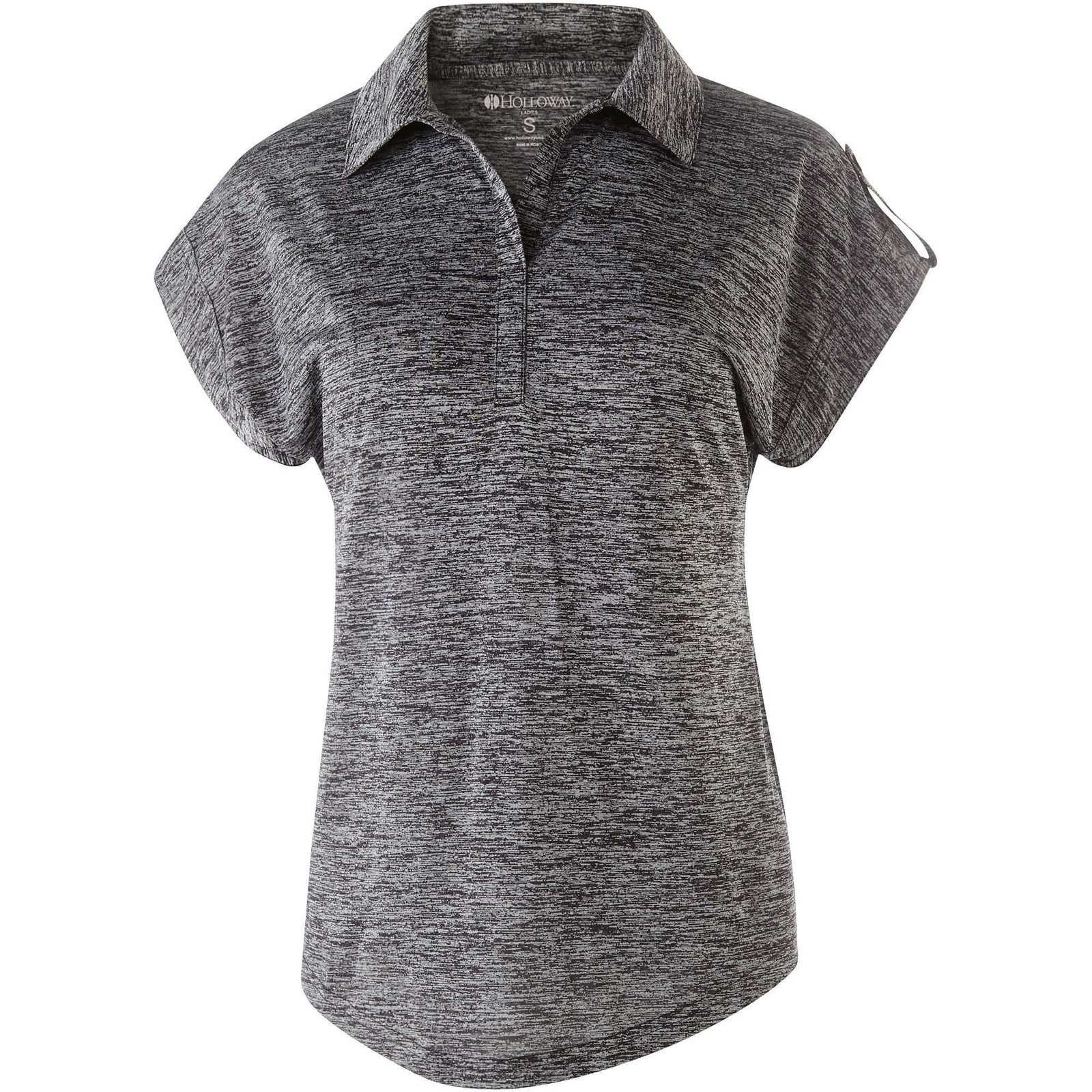 Holloway 222729 Ladies' Electrify 2.0 Polo - Black Heather - HIT a Double
