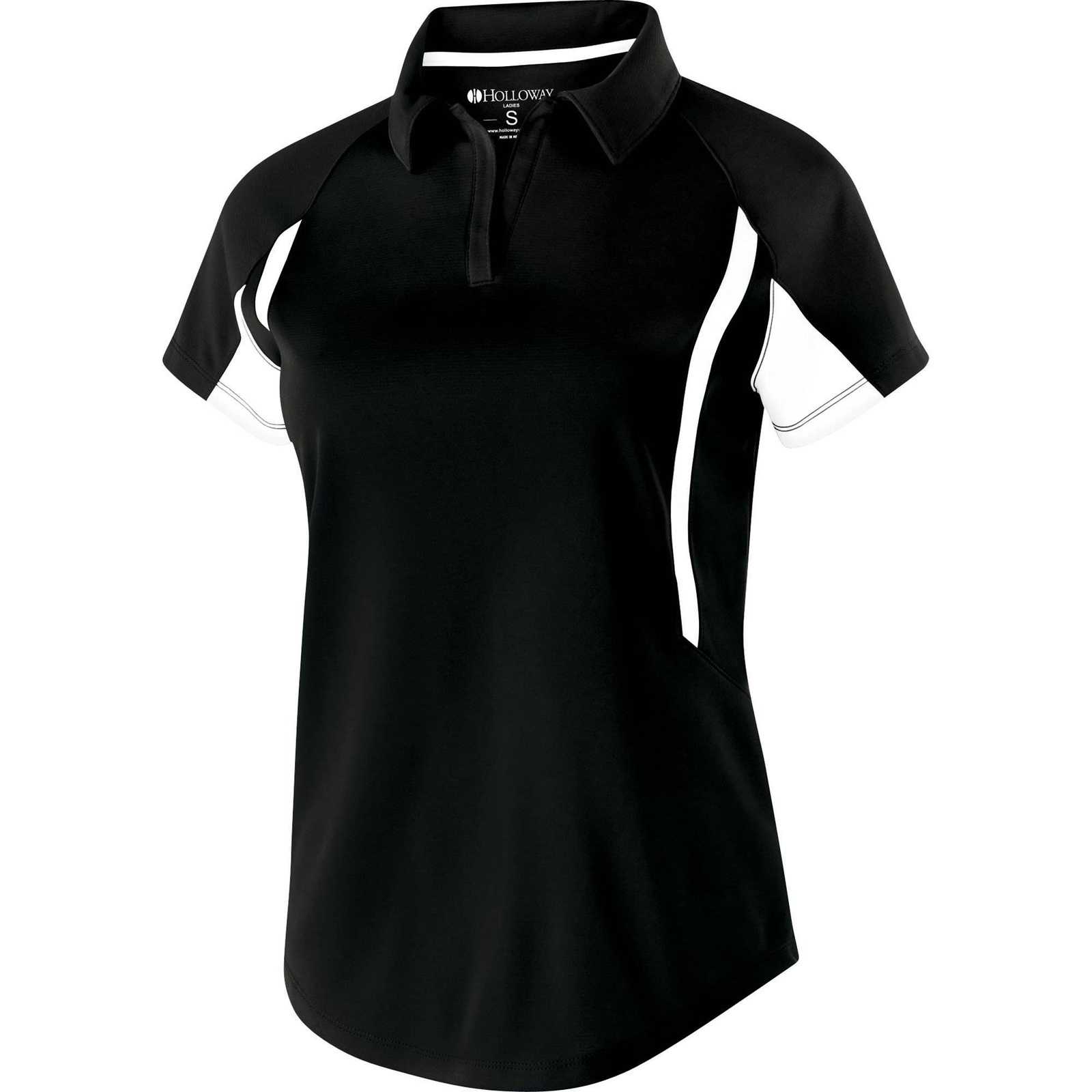 Holloway 222730 Ladies' Avenger Polo Short Sleeve - Black White - HIT a Double