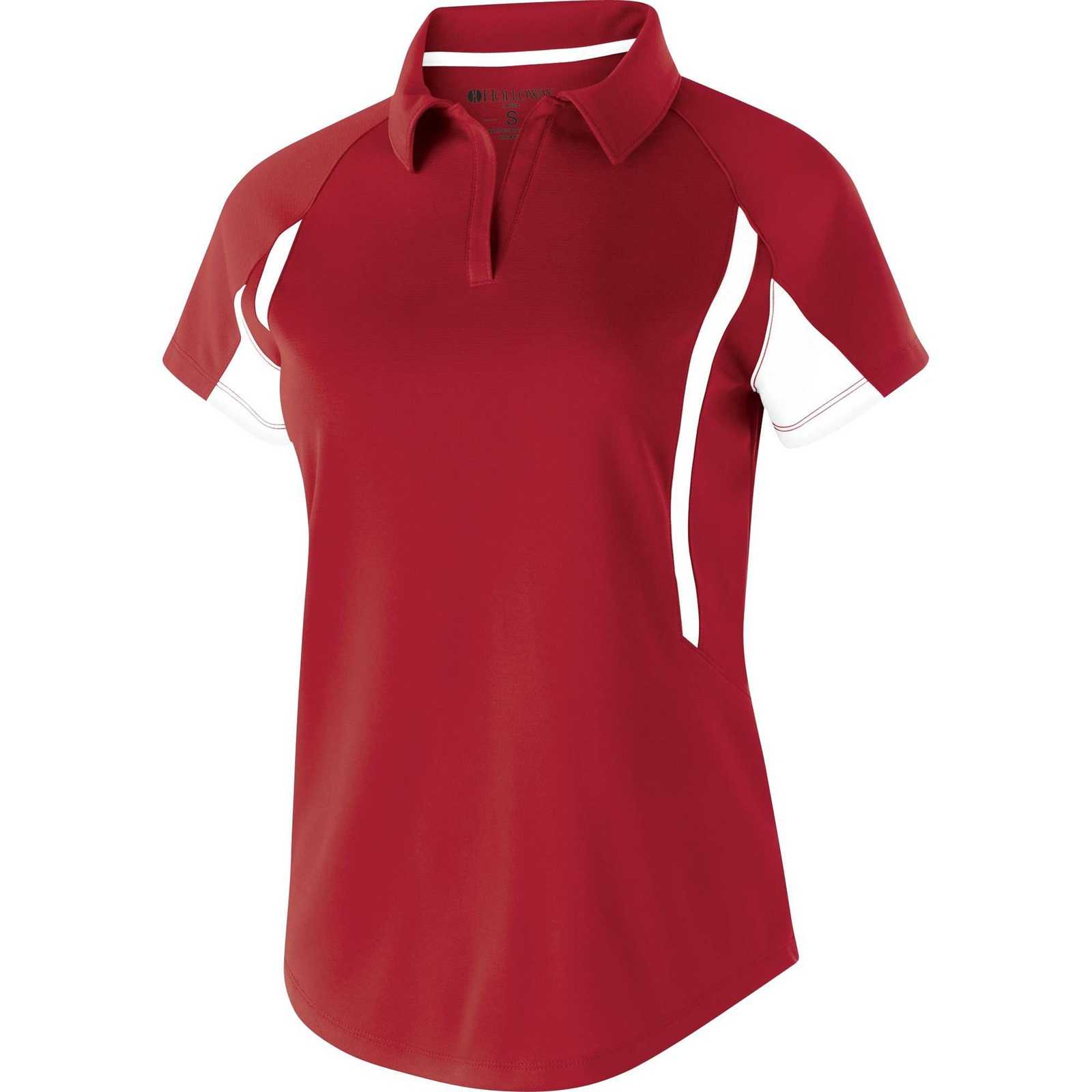 Holloway 222730 Ladies' Avenger Polo Short Sleeve - Scarlet White - HIT a Double