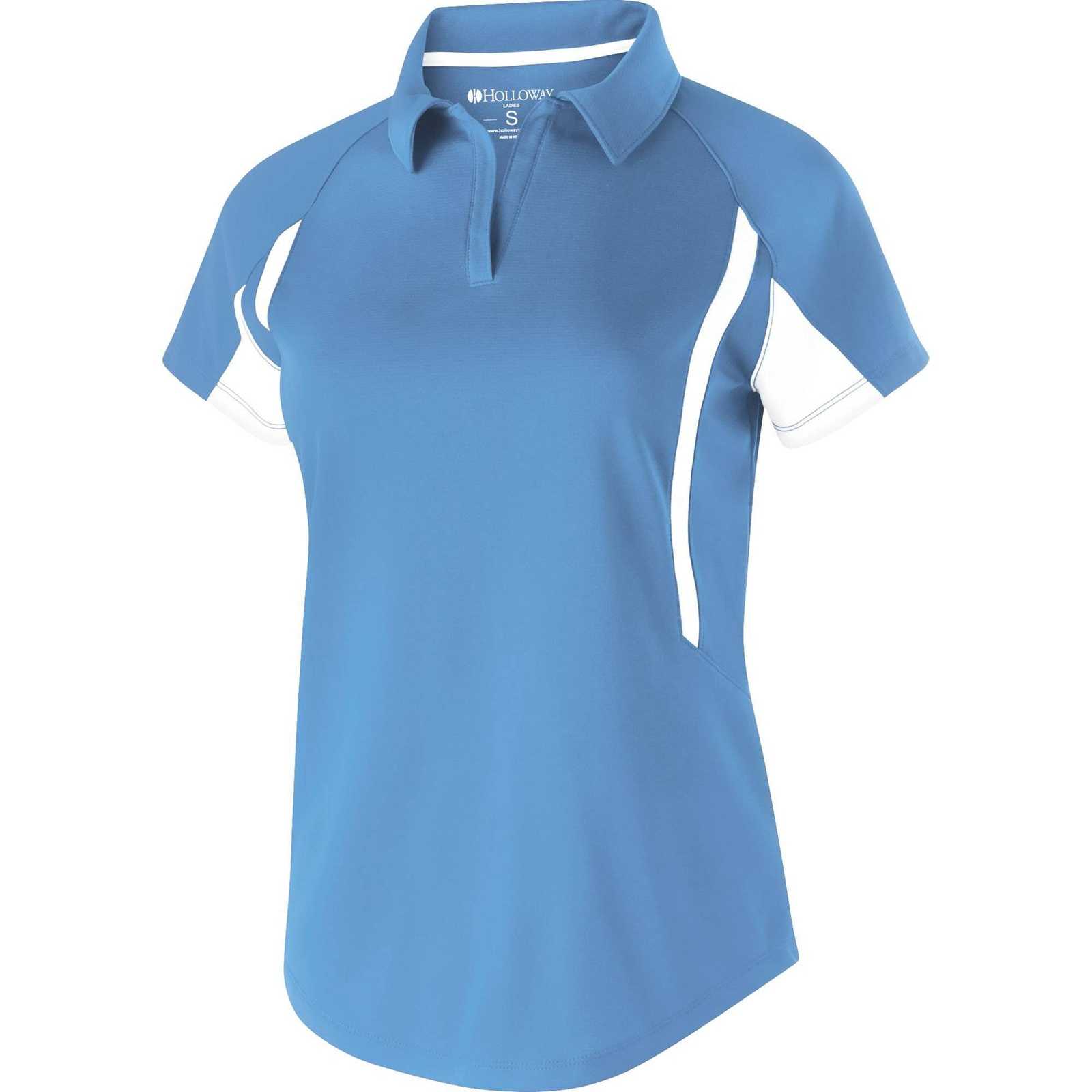 Holloway 222730 Ladies' Avenger Polo Short Sleeve - University Blue White - HIT a Double