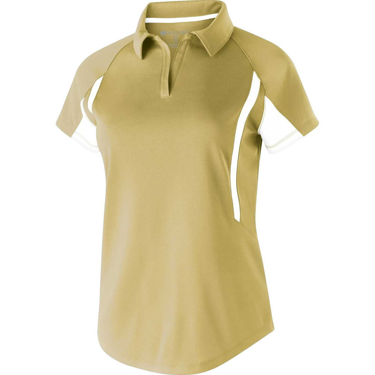 Holloway 222730 Ladies&#39; Avenger Polo Short Sleeve - Vegas Gold White - HIT a Double