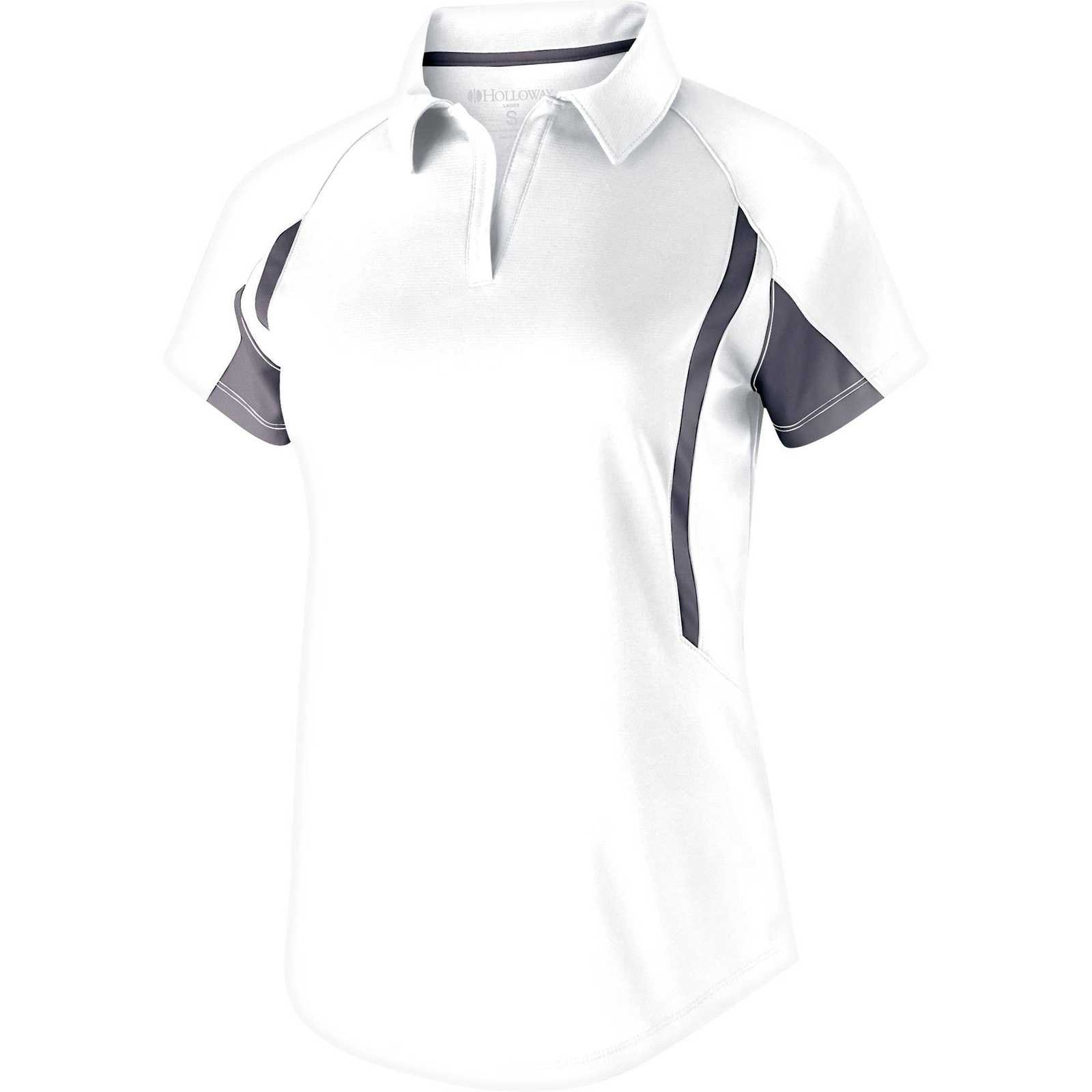 Holloway 222730 Ladies' Avenger Polo Short Sleeve - White Graphite - HIT a Double