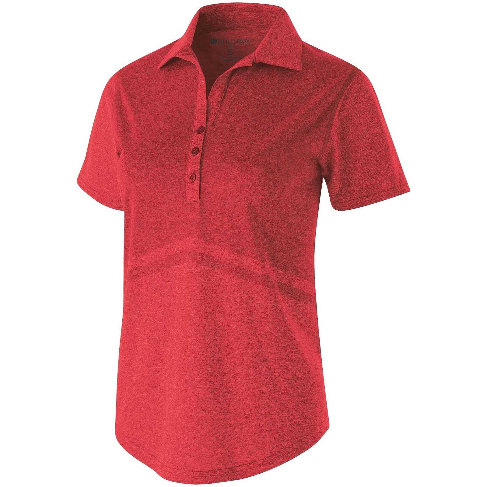 Holloway 222736 Ladies' Seismic Polo - Scarlet Heather - HIT a Double