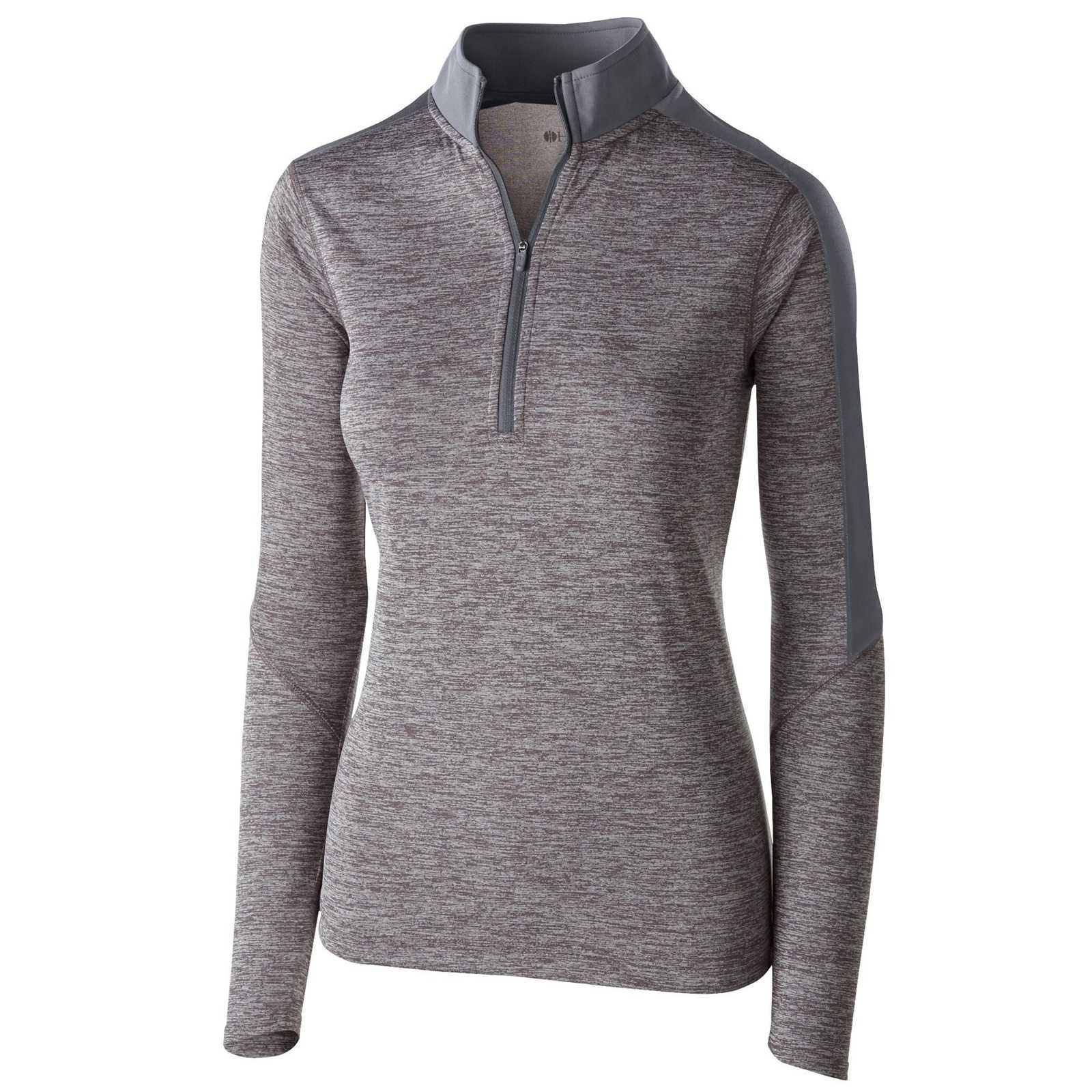 Holloway 222742 Ladies' Electrify 1/2 Zip Pullover - Graphite Heather Graphite - HIT a Double