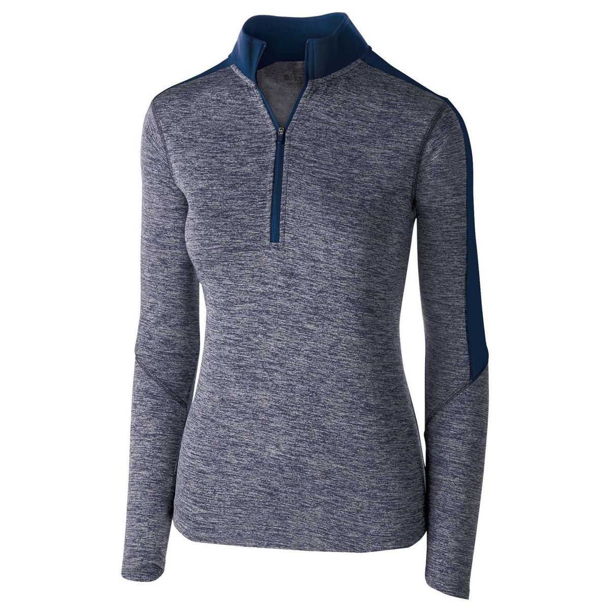 Holloway 222742 Ladies&#39; Electrify 1/2 Zip Pullover - Navy Heather Navy - HIT a Double