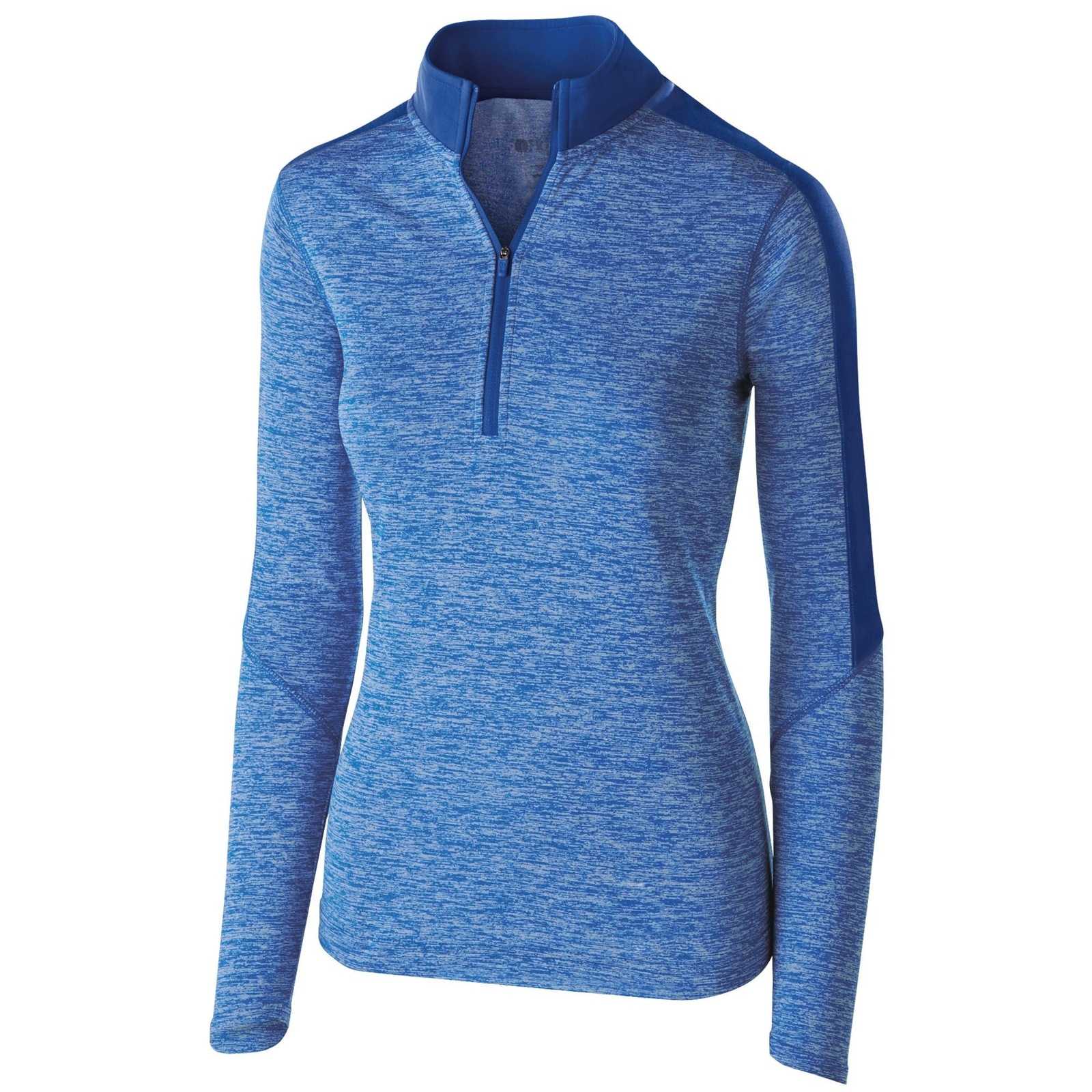 Holloway 222742 Ladies' Electrify 1/2 Zip Pullover - Royal Heather Royal - HIT a Double