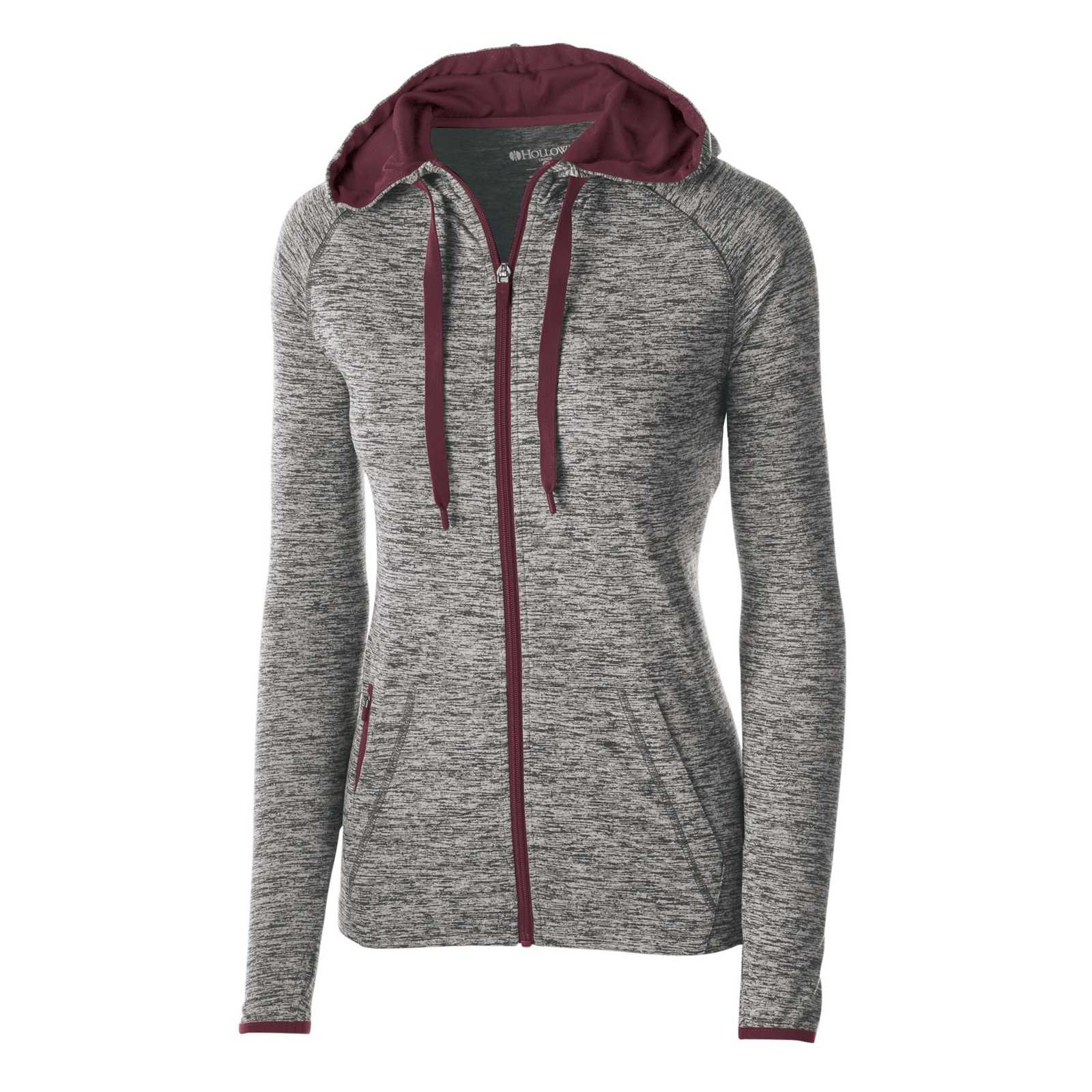 Holloway 222743 Ladies' Force Jacket - Carbon Heather Maroon - HIT a Double